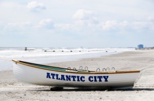 Boat on ATlantic City beach